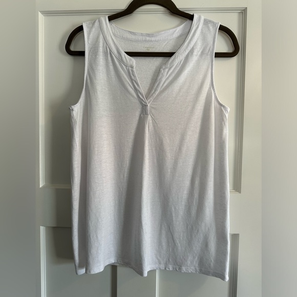 Garnet Hill Linen Blend Tank - Picture 1 of 3